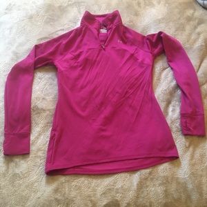 Under Armour pink run top small snag front FREE Size S